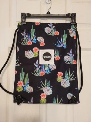 Bolso de Mano Mochila con Cordón Eidon Negro Floral Foto 1 de 4