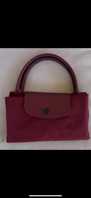 Longchamp Le pliage Club M top handle tote bag  Burgundy Wine Authentic EUC - Image 1 of 4