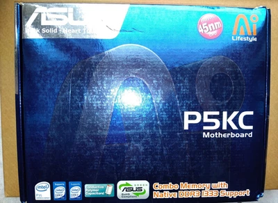 -ASUS P5KC  + E8400+4 GB DDR3+SCATOLA-FUNZIONANTE - Immagine 1 di 4