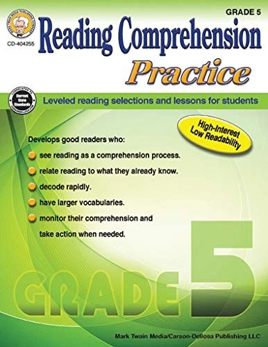 MARK TWAIN - READING COMPREHENSION PRACTICE, GRADE 5 By Janet P Sitter - Image 1 of 1