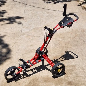Tour Trek 3 Wheel Collapsible One Click Golf Push Pull Cart - Picture 1 of 4