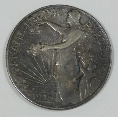 1915-S Panama-Pacific Int Exposition Silver Commemorative Half Dollar EXTRA FINE - Image 1 of 4