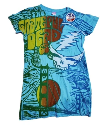 Grateful Dead Golden Gate San Francisco Liquid Blue Womens L Shirt Athletis Fit - Image 1 of 4