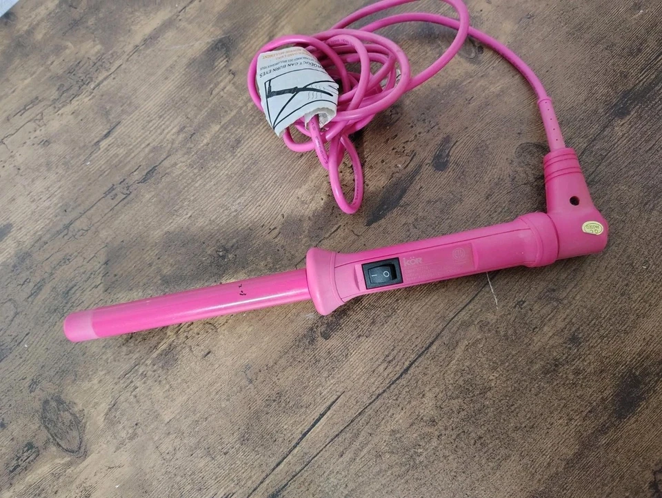 Nume Pink Curling Wand Tourmaline Curler Hair Styling Iron HB025u Salon 1.25” - Image 1 of 4