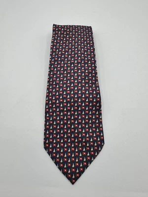 Salvatore Ferragamo Velero 100% Seda Corbata 58" Hecho en Italia Náutico Foto 1 de 4