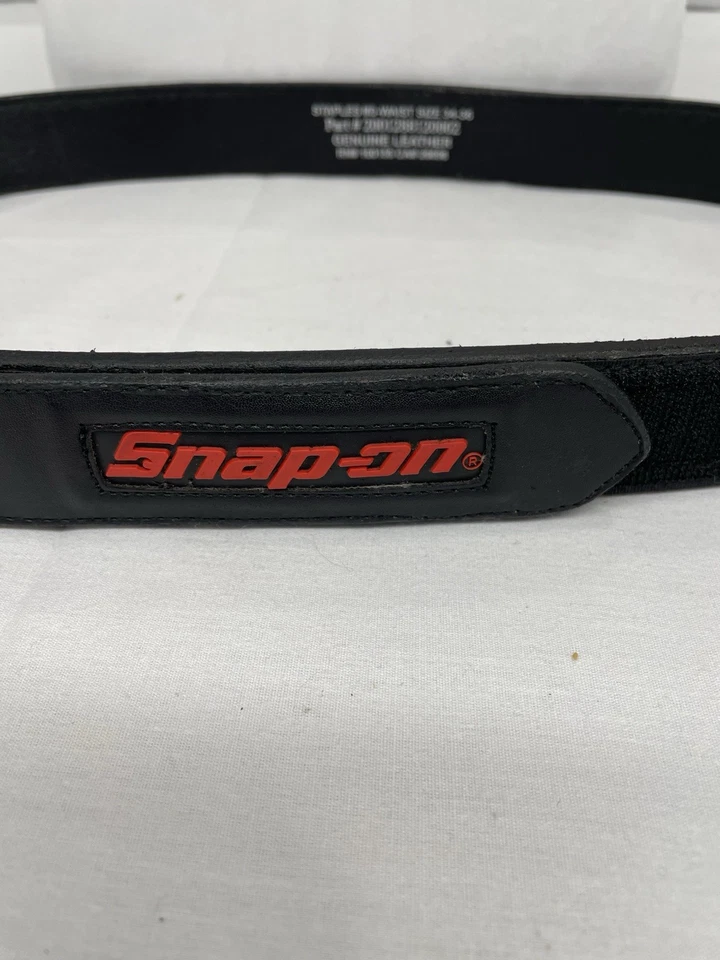 Cinturón de cuero negro a presión cintura para hombre talla 34-36 herramienta accesorio grapas gancho lazo Foto 1 de 4