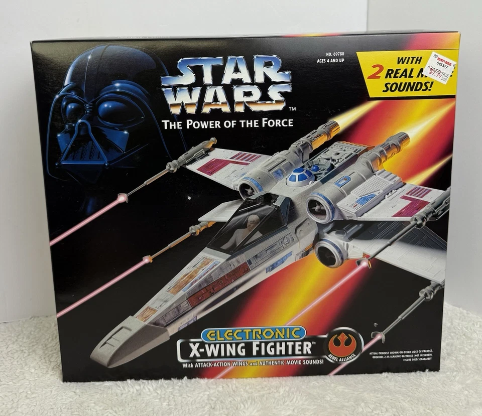 Star Wars Electronic X-Wing Fighter Machine Vehicle POTF 1995 Kenner NUEVO Sellado Foto 1 de 4