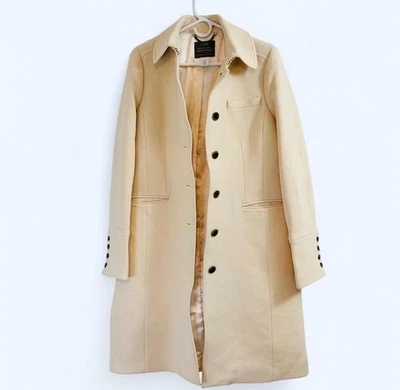 Casaco clássico feminino J.CREW, lã italiana de pano duplo, Thinsulate - Imagem 1 de 4