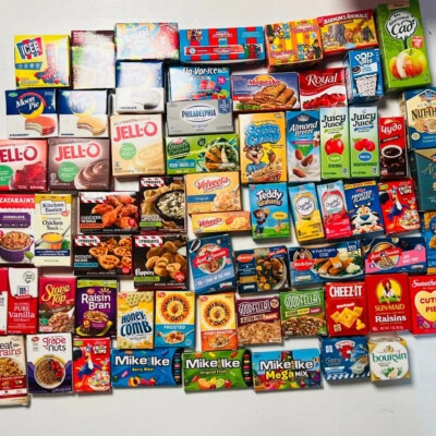 10x Dolls House Miniature 1:12 Scale Store Jam Daily Food Biscuit Fun Snacks - Image 1 of 4