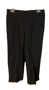 Alfred Dunner Black Pull On Cropped Dress Pants Size 8. PT1 - Picture 1 of 10