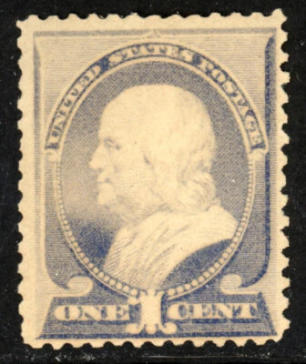 SCOTT 212 1887 1 CENT FRANKLIN REGULAR ISSUE MNH OG F-VF CAT $180! - Image 1 of 2