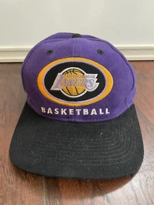 Vintage Drew Pearson Los Angeles Lakers Snapback NBA Not Sharktooth Shaq Kobe - Picture 1 of 8