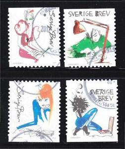 SWEDEN 2012 LETTER WRITING CAMPAIGN SELF ADHESIVE BOOKLET COMP. SET OF 4 STAMPS