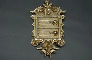 Placa de timbre de latón macizo placa de timbre botón de timbre estilo antiguo 21 cm x 13 cm - Imagen 1 de 4
