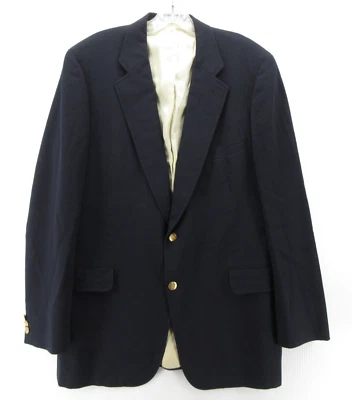 VINTAGE Paul Stuart Sport Coat Men 44 Tall (42) Blue Blazer Gold Buttons Navy * - Image 1 of 4