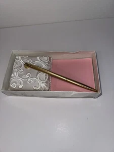 Vintage Pen With Holder Old New Stock White For Wedding Guest Book - Picture 1 of 3