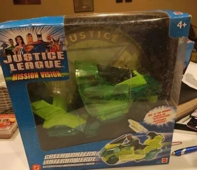 Liga de la Justicia Mission Vision Linterna Verde con Moto (2003). Caja dañada Foto 1 de 4