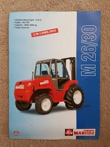 MANITOU M26/30 GABELSTAPLER VERKAUFSPROSPEKT  - Bild 1 von 1