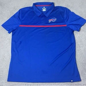 Buffalo Bills Polo Shirt Mens 2XL XXL Short Sleeve NFL Football Logo Fanatics - Picture 1 of 14