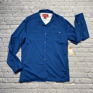 John M Browning Heritage Collection Button Up Shirt Men Size XL Blue Hunting NEW - Picture 1 of 17