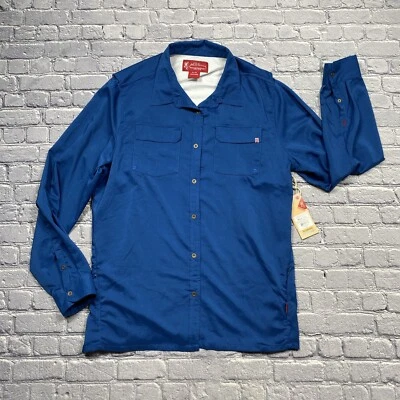 John M Browning Heritage Collection Button Up Shirt Men Size XL Blue Hunting NEW - Image 1 of 4