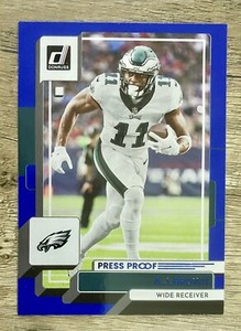 2022 Panini Donruss A.J. Brown Press Proof Blue #68 Philadelphia Eagles