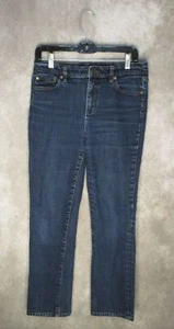 Lauren Ralph Lauren Jeans Womens 8 Blue Classic Straight Slimming 30x28 - Picture 1 of 13