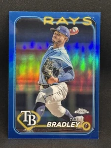 Taj Bradley 2024 Topps Chrome #83 Blue Refractor /150 Rays - Picture 1 of 2