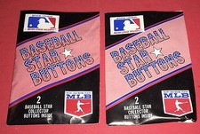 Lot Of (2)1991 Baseball Star Buttons Packs Factory Sealed