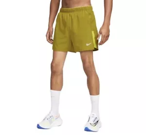 Nike Mens Challenger Dri-FIT 5'' Brief-Lined Running Shorts Moss DV9363-390 Sz M - Picture 1 of 6