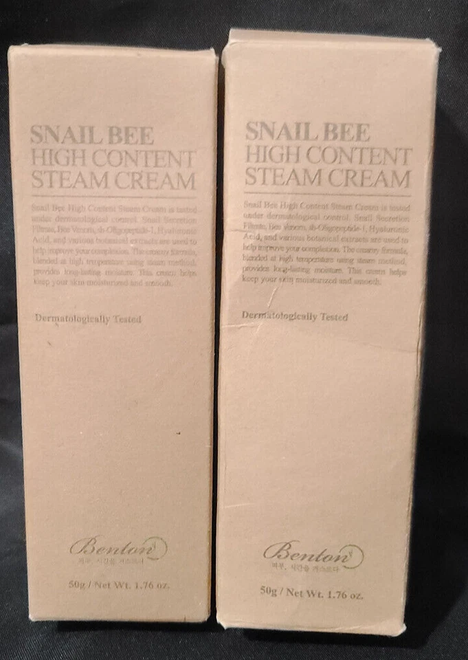 ❤Lote al mejor precio 3x ❤ Crema de vapor de alto contenido Benton Snail Bee 50 g 1,76 oz❤ Foto 1 de 4