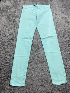 Flying Monkey Jeans Women 28 Turquoise Low Rise Skinny Fit Denim Made In USA - Picture 1 of 11