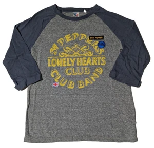BEATLES SGT PEPPERS LONELY HEARTS CLUB BAND Boys XL Gray RAGLAN T-Shirt NEW - Picture 1 of 17