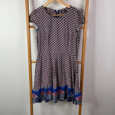 Vestido Dotti para mujer 10 multicolor estampado manga gorra ajuste y acampanado hasta la rodilla Foto 1 de 4