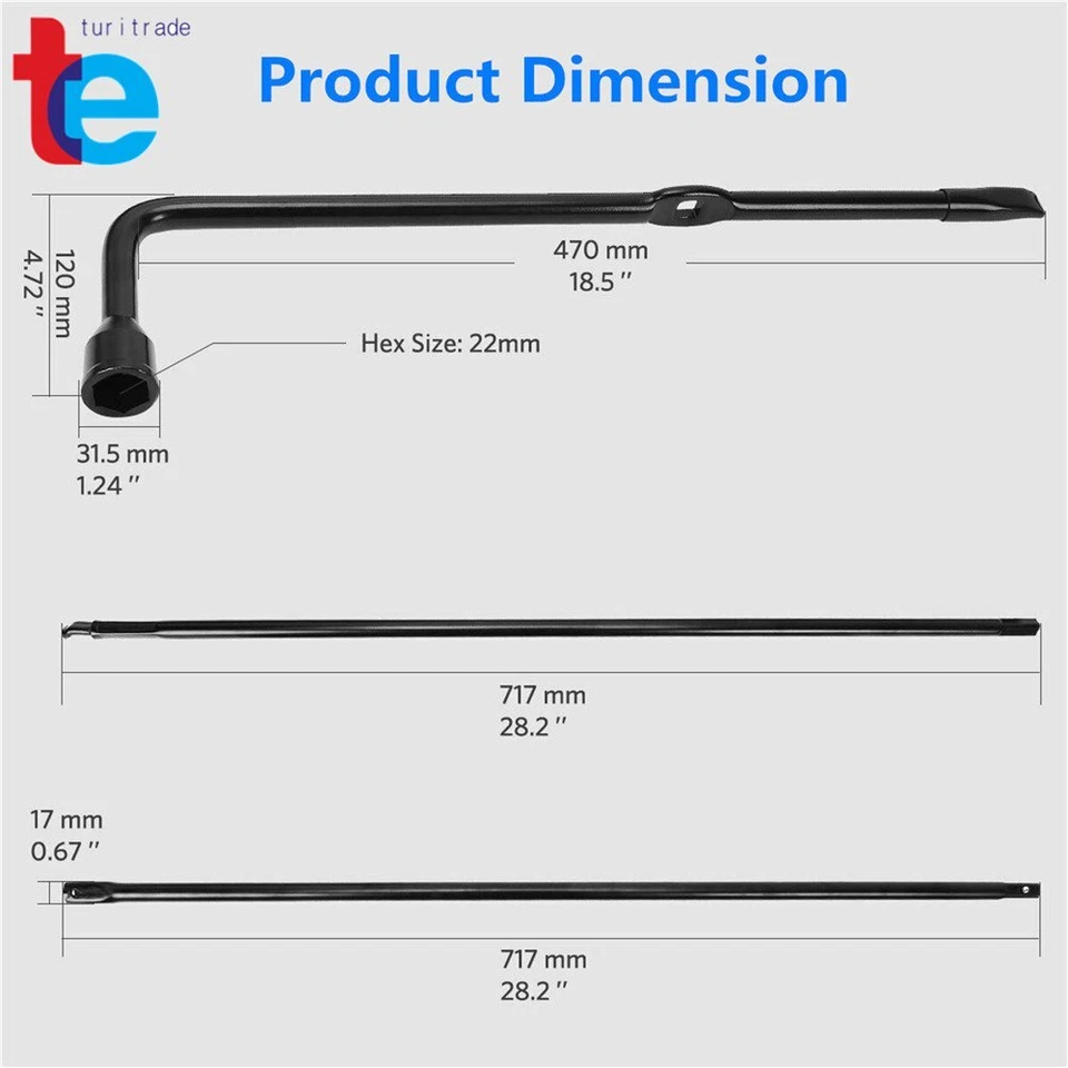 Kit de ferramentas de aço chave de pneu sobressalente Ford Super Duty F250-F550 2003-2007 - Imagem 1 de 4
