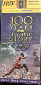 New - Sealed  - 100 Years of Olympic Glory (VHS, 1996, 2-Tape Set) + Olympic Pin - Bild 1 von 1