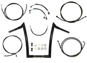 Harley Road King Handlebar Kit Gloss Black w/ABS 12"-16" 2017-2020 USA Made! - Picture 1 of 9