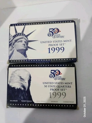 1999-S U.S. Mint Proof Set with seperate State Quarters set. 14 coins in total. - Image 1 of 4