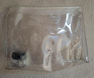 Chanel Clear Plastic Makeup Bag & Glass Jar - Gift Set Item - New! - Picture 1 of 5