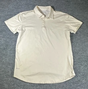 Bylt Men’s Large Ivory Creme Drop Cut SS Lux Polo Shirt Premium Basics NWOT - Picture 1 of 7