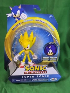 2019 Jakks Pacific Sonic The Hedgehog Super Sonic mit Spinnable Disc NEU 4 Zoll - Bild 1 von 6