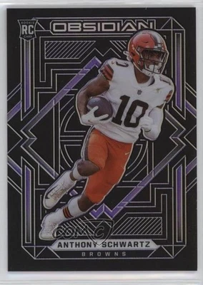 2021 Obsidian Rookies Electric Etch Purple /100 Anthony Schwartz #132 Rookie RC - Image 1 of 2