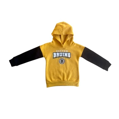 Sudadera con capucha manga larga NHL Boston Bruins niños pequeños en amarillo, 4T Foto 1 de 4