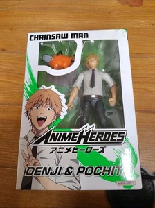 Figura de acción de Denji y Potchita de los héroes del anime Bandai Chainsaw Man NUEVA - Imagen 1 de 2