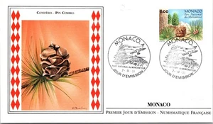 Monaco FDC 1991 Conifers Swiss Pine - A02780 - Picture 1 of 2