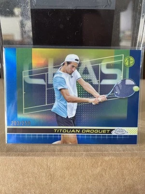 2024 Topps Chrome Tennis Titouan Droguet Blue 203/250 (#150) - Image 1 of 2