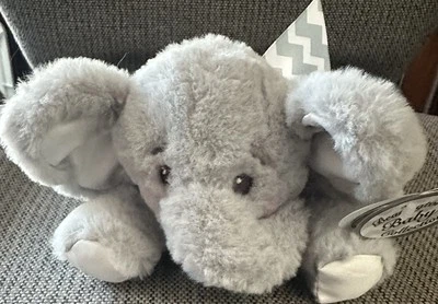 Bearington Baby Collection Gris Elefante Sonajero Peluche Juguete Suave 7" Lovey Nuevo Foto 1 de 4