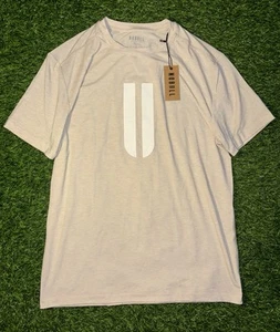 NUOVA Nobull T Shirt Uomo Taglia Large Beige Bianca Manica Corta Girocollo Elasticizzata L - Foto 1 di 4