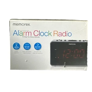 Memorex Digital Alarm Clock AM/FM Radio Soothing Sounds MC6306BKA w/Box - Picture 1 of 2