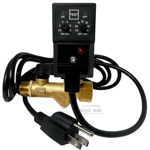 Válvula de drenaje temporizador de humedad de agua tanque compresor de aire automático electrónico Conrader - Imagen 1 de 14